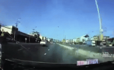 Car Driving Down Highway Saying I'm Sorry GIF