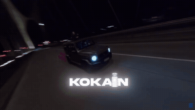 Car Driving Down Highway With Kokain GIF