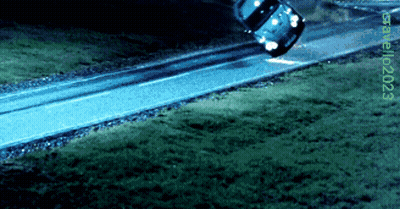 Car Driving Down Road 2023 GIF