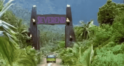 Car Driving Under Bridge Saying Severend GIF