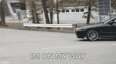 Car Driving With Im On My Way GIF
