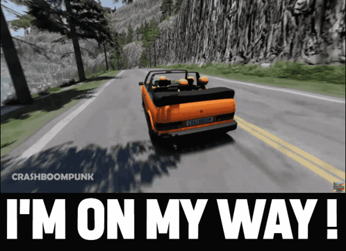 Car Driving With Im On My Way GIF