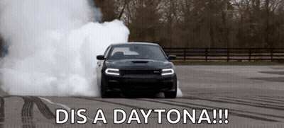Car Driving With Smoke Saying Dis A Daytona GIF