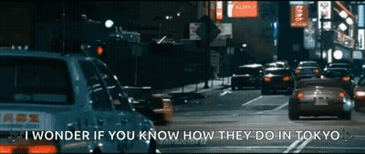Car Driving With Tokyo Words GIF