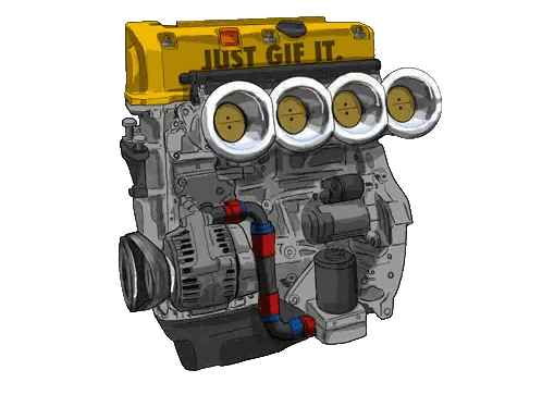 Car Engine Drawing Just Gif It Sticker