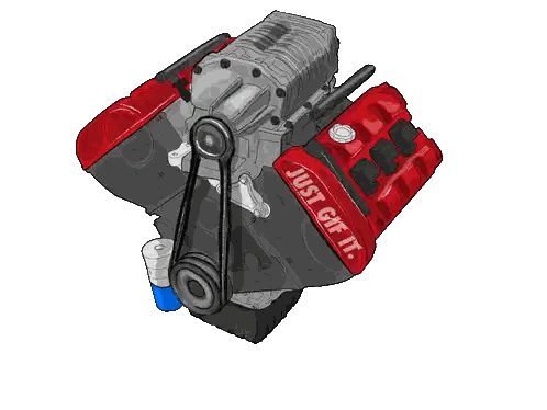 Car Engine With Just Gift It Sticker