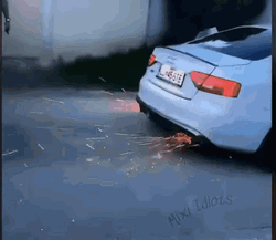 Car Explosion Of New Audi S5 GIF