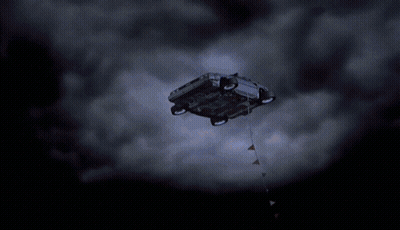 Car Flying Through Lightning GIF