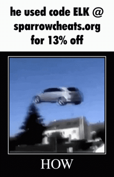 Car Flying With Code Elk @ Sparrowcheats.org 13% Off GIF