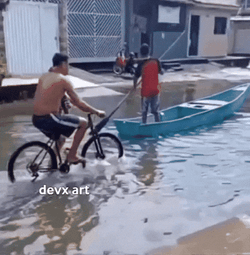 Car Hit The Canoe GIF