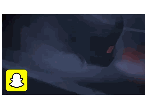 Car In Parking Lot With Snapchat Logo Sticker