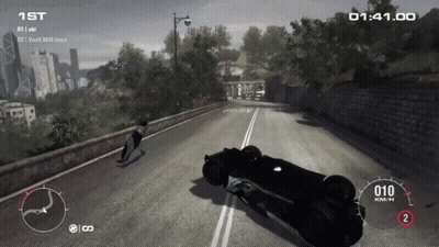 Car On Its Side With Number 2 GIF