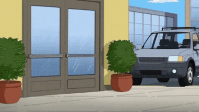 Car Parked In Front Of Building GIF