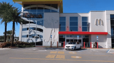 Car Parked In Front Of McDonald's GIF