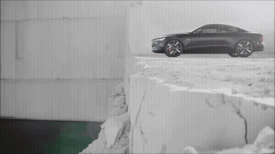 Car Parked On Side Of Cliff GIF