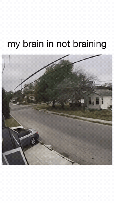 Car Parked With My Brain Not Braining GIF