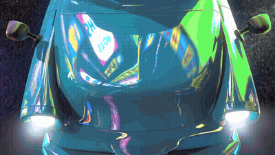Car Reflecting Zoo Sign GIF