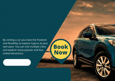 Car Rental Advertisement With Blue Car GIF