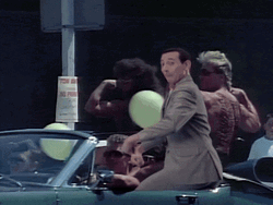 Car Riding Pee Wee Herman Dance  GIF