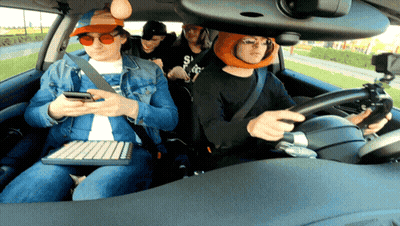 Car Stuck In A Hole GIF