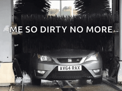 Car Through Car Wash Me So Dirty No More GIF