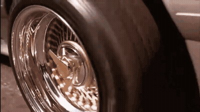 Car Wheel With Leopard Print GIF