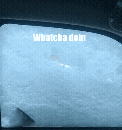 Car Window Saying Whatcha Doin GIF