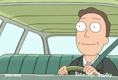 Car With Cover Parked On Road At Night GIF