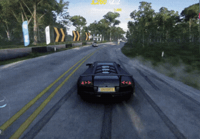 Car With License Plate Sxtsslf Driving Down Road GIF