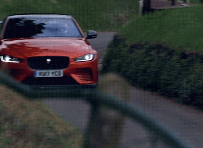 Car With License Plate YCD Driving Down Road GIF