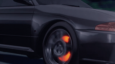 Car With Red Light On Front Wheel GIF