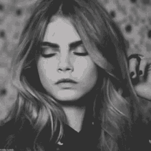 Cara Delevingne Black And White GIF