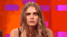 Cara Delevingne Eyebrow Play GIF