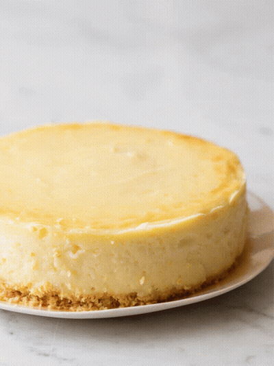 Caramel Poured On Cheesecake GIF