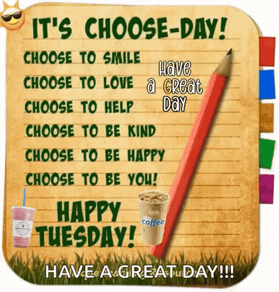 Card Saying Choose Day Choose To Smile Choose To Love Choose To Help Choose To Be Kind GIF