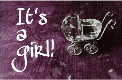 Card Saying It's A Girl GIF