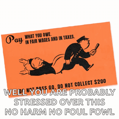 Card Saying Pay What You Owe In Fair Wages And Taxes GIF