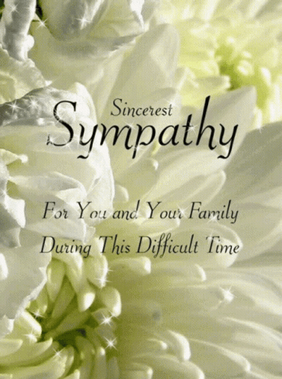 Card Saying Sincerest Sympathy For You And Your Family GIF