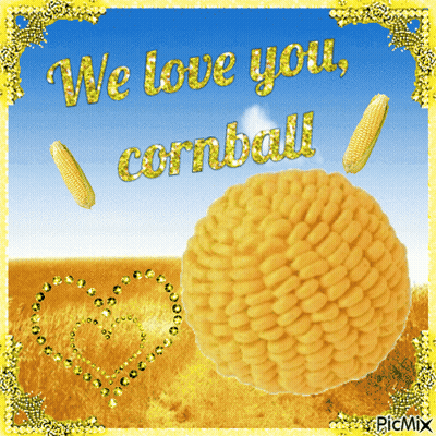 Card Saying We Love You Cornball GIF