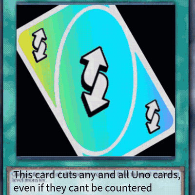 Card Says This Card Cuts Any And All Uno Cards Even If They Cant Be Countered GIF