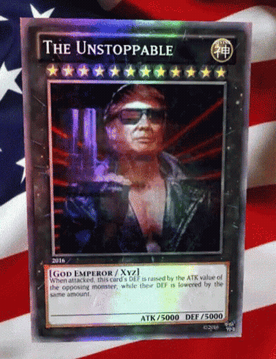 Card With Man Called The Unstoppable GIF