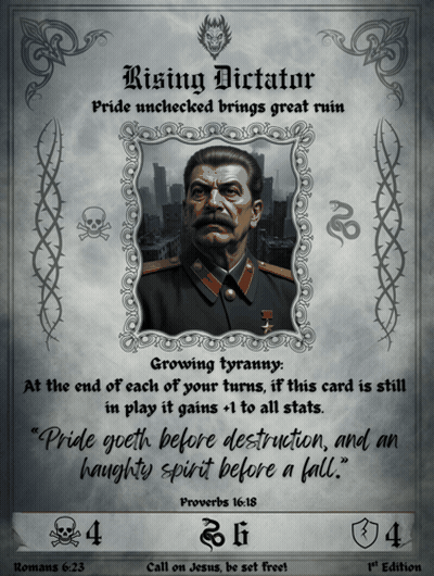 Card With Man Saying Rising Dictator GIF
