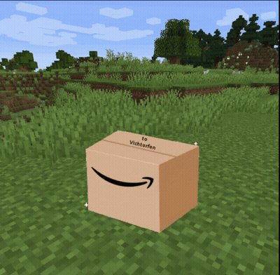 Cardboard Box In Minecraft Saying To Vichtorfen GIF