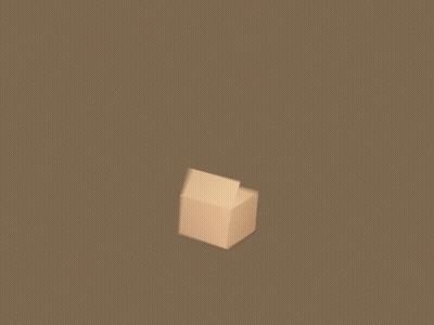Cardboard Box With Lid Open GIF