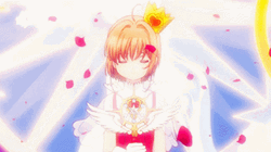 Cardcaptor Sakura Anime Girl Flower Petals GIF