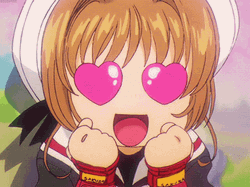 Cardcaptor Sakura Giddy Heart Eyes GIF