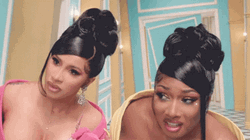 Cardi B And Megan Confused GIF