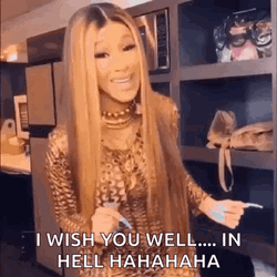 Cardi B I Wish You Well In Hell GIF