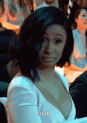 Cardi B Oop Moment At MTV Awards GIF