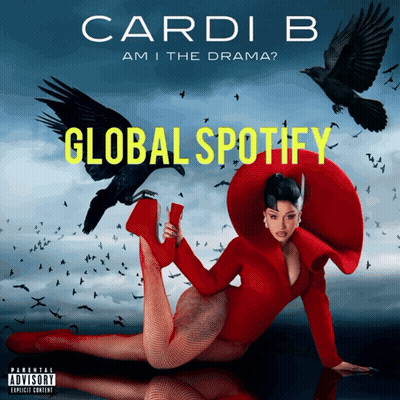 cardi b 's album cover for am i the drama
